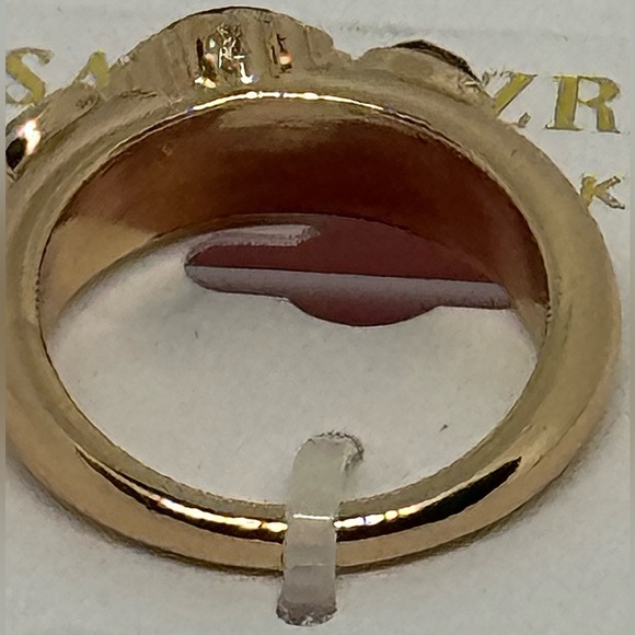 Isaac Mizrahi Crystals in Pink Statement Band Ring SZ 7 - Picture 4 of 6